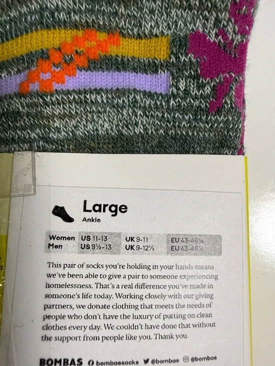 NWT Bombas Ankle Socks All-Purpose Performance Midweight Size Large 3 Pack - Picture 5 of 5